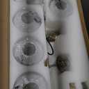 KCO Lighting 6 Light Milk Glass Chandelier Modern Globe Linear Chandelier White and Gold Pendant Light Fixture Mid Century Rectangle Chandelier Brass Sputnik Island Lights for Kitchen