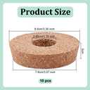 OLYCRAFT 10Pcs Cork Lids for Glass Planter 3.1-3.3 Inch Plant Corks with Center Hole Cork Stoppers for Hydroponic Plant Hydroponic Vase Lids Cork Replacement for Hydroponics Growing Vases