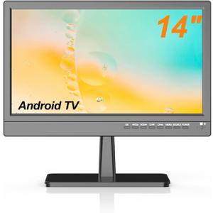 14 inch Small Smart TV Built-in APP, HD Flat Screen Smart TV for Home, Kitchen, RV Camper