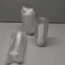 Eupako 8 oz Plastic Cups with Lids, Clear Disposable Cups with Flat Lids, Cold Drink Containers Pack of 50