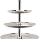 Cupcake Display Stands, 3 Tier Serving Tray Platters Stainless Steel Cup Cake Tower Cookie Candy Dessert Display Rack Tiered Tray for Birthday Party Wedding(Type 2)