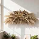 NTLPAMPA Large Boho Decor Pampas Grass Wall Decor (35~50inch) - Natural Dried Flower All-in-One Kit ,Easy Install, Perfect Decor for Living Room Wedding Arch Entryway Party Decor