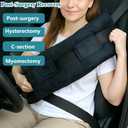 Seatbelt Pillows Cushion for Post Surgery, Hysterectomy C Section Abdominal Belly Seat Belt Pillow Cushion Cover with Pocket, Stomach Surgery Myomectomy Recovery Must Haves