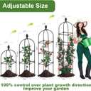 2 Pack Garden Obelisk Trellis, 70" Tall Plant Support for Climbing Vine, Metal Covered Plastic Coating Rustproof Heavy Duty Rose Trellis Indoor Outdoor(Black, 70 * 11.8 * 11.8INH*W*L)
