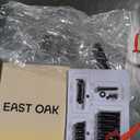 East Oak 3-Piece Patio Furniture Set | Armchairs & Coffee Table | Outdoor Furniture with Cushions | Deep Seating Modern Conversation Set | Garden, Porch, Balcony & Backyard | Chestnut & Apricot