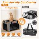 Cat Carrier Soft Sided Airline Approved Portable Travel Bag, Gray