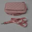 OCHEAL Makeup Bag, Cute Makeup Organizer Bag Make up Bag for Toiletry Cosmetics Accessories with Divider and Brushes Compartments, Makeup Travel Case Cosmetic Bags Women Girls -Nude Pink