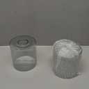 2 Pack Blue Seeded Glass Lamp Shades, Cylinder Light Fixture Replacement Globe or Cover with 1-5/8-Inch Fitter for Chandelier Wall Sconce Pendant Light G0129-Cylinder Bubble 2 Glass Blue