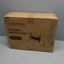 Collapsible Wagon Cart with Wheels Foldable - Folding Utility Heavy Duty Wagons Carts for Grocery Sports Garden Shopping Camping Wheelbarrows (Black, 120L)