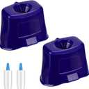 Jutom 2 Pcs Eye Drop Guide Dispenser Portable Reusable Eye Dropper Tool for Elderly, Blue Assist Device Helper Wash Cup Dispenser Aids for Bottles