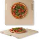 Large Pizza Stone, 16"x14" Rectangular Pizza Stone for Oven Grill BBQ, Baking Stone for Pizza Bread, Unique Built-in 4 Handles Cooking Stone, 16" x 14" x 0.67"