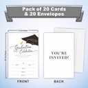 2 x Ketsord 20 Grad Party Invitation Cards With Envelopes - Graduation Celebration - Class Of 2025 Double Sided Fill In Style Graduation Invites, Party Favor & Supplies - A05