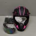TTMiku Pink Adult Dirt Bike ATV Motocross Helmet DOT Approved, Pink, Small