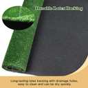 Heyroll Artificial Grass 4X6FT, 0.4" Pile Height Green Fake Grass Mat, Synthetic Turf Rug Indoor Outdoor Lawn Pet Dogs for Garden, Balcony, Patio with Drainage Holes, Customized Sizes