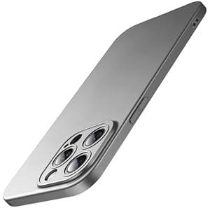 JETech Slim Case for iPhone 15 Pro Max 6.7-Inch with Camera Lens Full Cover Protection, Ultra-Thin Lightweight Matte Finish Minimalist Protective Phone Cover (Natural Titanium)