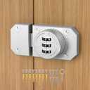 Cabinet Lock with Combination, 3-Digit Password Closet Door Lock, Zinc Alloy Mechanical Combination Latch with Screws for Barn One-Way Door, Drawer, Office File Cabinet (1, Sliver)