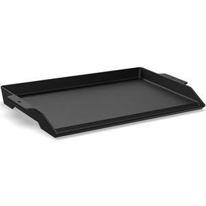 Cast Iron Griddle for Gas Grill, 23" x 16" Large Matte Porcelain Enamel Griddle for Gas & Charcoal Grills, Universal Flat Top Plate with Extra High Sidewalls for Camping, Tailgating, Parties