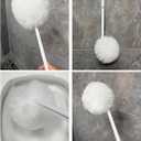 4-Pack Toilet Brush, Soft Polyester Fiber Brush Head Long Handle Cleaning Brush for Bathroom Toilets