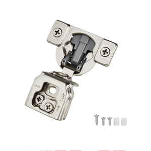 40 Pack Soft Close Cabinet Hinges for Face Frame Doors, 1-1/4 Inch Overlay Concealed Hinges, 105° 3-Way Adjustable, 35mm Cup, Nickel Finish with Screws