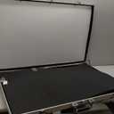 34"x22" Card Show Display Case,Portable Aluminum Trading Card Display Case,Clear Acrylic Card Box with Locks Suitable for Sports Card/TCG/Jewelry Collection(Silver)