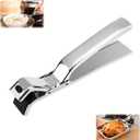 Hot Plate Gripper, Upgrade Hot Plate Gripper Tongs, Stainless Steel Anti-Scald Bowl Holder Clip, Multi-Purpose Pan Clips Tool for Microwave, Oven, Air Fryer, Steamer, Pots & Bowls (1 PCS)