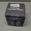 Cambom Manual Food Chopper Vegetable Cutter, Hand String Vegetable Chopper Onions Cutter for Vegetable Fruits Nuts BPA Free Food Safe Material, 900ml Black