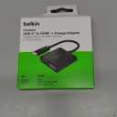 Belkin USB C to HDMI Adapter + USBC Charging Port to Charge While You Display, Supports 4K UHD Video, Passthrough Power up to 60W for Connected Devices, Compatible with MacBook, iPad, Windows