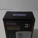 ELPHECO Automatic Motion Sensor Trash Can - 2 Gallon Slimline for Bathroom, Bedroom, Kitchen, Office - White with Gold Trim