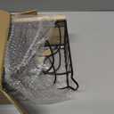 Large Rectangular Utensil Holder, Black Metal Cooking Utensil Organizer with 3 Compartment Wooden Base, Large Spatula Holder Storage for Countertop Kitchen Tool