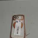 Magnetic for iPhone 17 Pro Max Case Clear,Invisible Ring Stand,Built-in Camera Lens Protector, Compatible with MagSafe,Shockproof Case for 17 ProMax, Orange