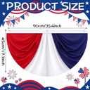 Tegeme 6 Pcs 250th Anniversary USA Fan Flag Patriotic 4th of July Flag 3 X1.5 ft American Pleated Bunting Memorial Day Independence Labor Red White Blue with Grommet Garden Banner Outdoor Decoration