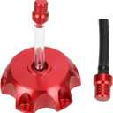 GREHUA Dirt Bike Gas Cap Cover with Vent Tube Compatible with 50cc 70cc 90cc 110cc 125cc SSR110 SSR125 Taotao DB10 DB14 SDG107 XPro YZ80 Kayo Pit Motorized Parts CNC Aluminum Red