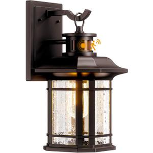 Motion Sensor Outdoor Lights, Brown Dusk to Dawn Outdoor Lighting, Exterior Light Fixtures with 3 Working Modes, Wall Mounted IP65 Waterproof Lights for House Porch Patio