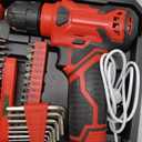 Tool Set - Tool Kit with 8V Cordless Drill, 132 Piece Tool Box with Drill, Home Tool Kits for Men & Women, Hand Drill Set Perfect for Homeowner, Diyer, Handyman - Red