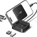 UGREEN USB C Hub, 4-in-1 Magnetic Adapter 4K@60Hz, 100W PD Charging, USB-A and USB-C Data Ports, Foldable Portable Adapter for iPhone 17/16/15 Series, Galaxy S25 and More