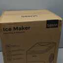 Silonn Ice Maker Countertop, 9 Cubes Ready in 6 Mins, 26lbs in 24Hrs, Self-Cleaning Ice Machine with Ice Scoop and Basket, 2 Sizes of Bullet Ice for Home Kitchen Office Bar Party (Black)