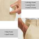 Rouen Golf Pants Men 8 Pockets Water Resistant Flat Front - 30"/32"/34" Chino Dress Pants Lightweight Stretch Casual Trousers