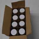 3.5 oz Glass Juice Shot Bottles with Caps - 8 Pcs Small Clear Round Reusable Jarswith Lids for Juicing Ginger Shot Beverage Storage Liquidswith Label (White)