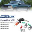 Ignition Switch Lock Cylinder Door Lock Cylinder Compatible with Ford Explorer Sport Trac 2001-2004 F150 1997-2003 F250 & F350 1998-2004 Replace OE# LC6177 + DL5885 + 322347 + 597638(No Chip)