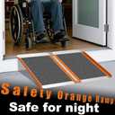 Ruedamann 30.3" Wider Portable Wheelchair Ramp 3FT, Non-Slip Ramps for Wheelchairs for Home, Aluminum Lightweight Handicap Ramp, Wheelchair Ramps for Doorways, Ramps for Home Steps, Stairs, Scooters