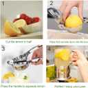 Heavy Duty Manual Citrus Juicer, Zinc Alloy Lemon, Lime, Orange Squeezer for Kitchen & Bar, Hand Press Juicer with Non-Slip Base, Easy to Clean, Ideal for Fresh Juice, Cocktails, Cooking