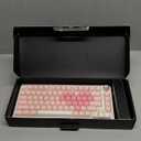 YUNZII B75 PRO Wireless Mechanical Keyboard,75% Layout with Knob,Hot Swap Gasket Custom Structure,Creamy Pre-lubed Switches,RGB Backlit,Bluetooth/Type-C/2.4G for Win/Mac(Milk Switch,Pink)