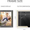 TWING 8 X 10 Picture Frames Set of 6, Rustic Grey Farmhouse Collage Photo Frames Gallery Wall Frame Set for Table Top and Wall Display