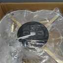 Caged Ceiling Fan with Light, Rattan Flush Mount Ceiling Fans with Lights Remote Control, Low Profile Fabric Enclosed with 6 Speeds for Bedroom, Living Room, Foyer, Nursery (White)