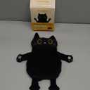 Microwave Heating Pad for Cramps Pain Relief, 16 * 12'' Moist Microwavable Period Menstrual Heating Pads for Cramps, Back, Neck Shoulder and Knee, Cute Stuffed Animal Heating Pad - Black Cat