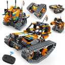 5 in 1 STEM Remote Control Building Kit, 392Pcs Blocks Erector Projects Set Toys for Kids Age 8-12, Build a Tank/Robot/AVT DIY Science Educate 6 7 9 10 11 Years Old for Boys & Girls Gift Ideas