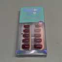 BTArtbox Press On Nails Short - Plum Red Squoval Press On Nails with Glue for Women, Opaque Soft Gel Glue On Nails in 16 Sizes - 32 Stick On Nails Kit, Blackberry