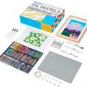 MEEDEN Soft Oil Pastels Set: 102Pcs Oil Pastel Kit with 72 Colors & 6 White Pastel - All in One Oil Crayons with Paper, Palette Knife, Masking Tape - Art Supplies for Artists Beginners Adult Christmas