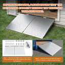 Zonon 2 Pcs 29" x 48" Shed Ramp for Riding Mower and Lawn Equipment 1500 lb Capacity Anti Slip Punch Plate Ramp for Sheds, Garages, Barns, ATV, Lawnmower, Golf Cart, Sturdy Anti Slip Ramps