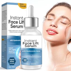 Instant Face Lift Serum, 2 Minute Temporary Skin Tightening Serum with Hyaluronic Acid, Visibly Lift & Firm Sagging Skin for Face & Neck, 30 Ml